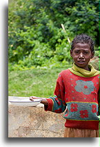 Seller by the Road::Central Highlands, Madagascar::