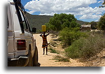 Carrying Water Container on the Head::Saint-Augustin, Madagascar::