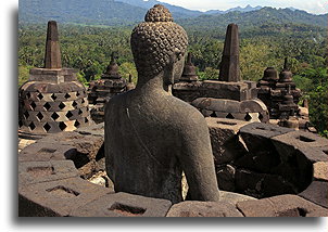 Open Stupa::Borobudur Buddhist Temple, Java Indonesia::