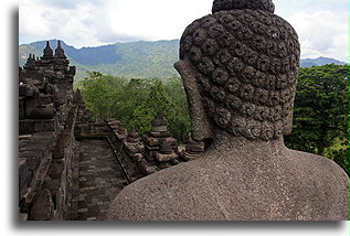 Lower Terrace::Borobudur Buddhist Temple, Java Indonesia::