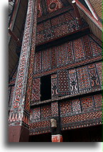 The Outside Walls of Tongkonan::Tana Toraja, Sulawesi Indonesia::