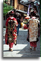 Maiko on the street #1::Gion district in Kyoto, Japan::