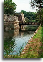 Donjon and Inner Moat::Nijo-jo castle in Kyoto, Japan::