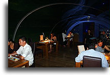 Ithaa at Night::Ithaa, Underwater Restaurant, Maldives::