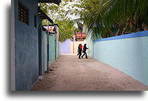 Street in Mahibadhoo #2::Mahibadhoo, Maldives::