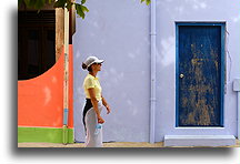 Multi Color House Entrance::Mahibadhoo, Maldives::