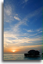 Water Villa at Sunset::Rangali Island, Maldives::