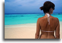 Looking Out at the Ocean::Rangalifinolhu Island, Maldives::