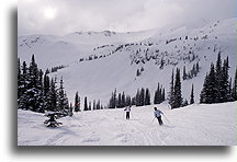 Heading to Harmony Bowl::Whistler, British Columbia, Canada::