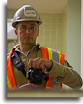 Worker in Hard Hat::Churchill Falls, Labrador, Canada::