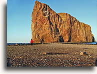 Walking to Percé Rock::Gaspe, Quebec, Canada::