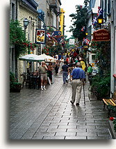 Rue du Petit-Champlain after rain::Quebec City, Quebec, Canada::