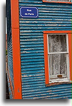 Corner of Rue de Paris::Windows with curtains are something unusual in North America::