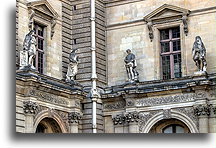 Palace Façade::Louvre, Paris, France::