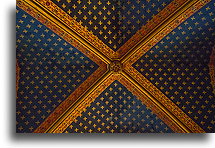 Ceiling of the Lower Chapel::Sainte-Chapelle, Paris, France::