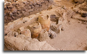 Broken Pottery::Akrotiri, Santorini, Greece::