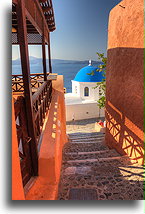 Chapel Down the Street::Oia, Santorini, Greece::