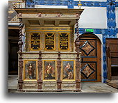 Richly Decorated Pew::Church of Peace, Jawor, Poland::