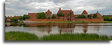 Malbork Castle by Nogat River::Malbork, Poland::