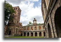 Palace Courtyard::Palace in Tworków, Poland::