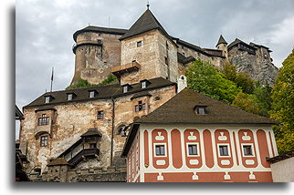 View from the lower castle::Orava Castle, Slovakia::