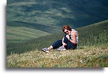 Sitting in Tundra::Alaska, United States::