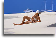 Lying on the Beach::Rangalifinolhu Island, Maldives::