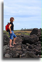 Looking at Statues::Easter Island::