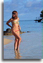 Standing on the Beach::Moorea, French Polynesia::