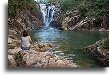 By the Waterfall::Big Rock Falls, Belize::