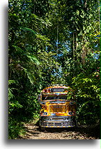 Guatemalan Chicken Bus::Takalik Maya Lodge, Guatemala::