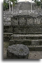 Altar in front of Structure I::Calakmul, Campeche, Mexico::