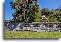 Platform with Stelae::Chinkultic, Mexico::