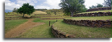 The Base of the Circular Pyramid::Guachimontones, Jalisco, Mexico::