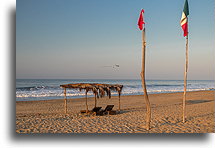 Empty Beach #2::Hotel Escondido, Oaxaca, Mexico::