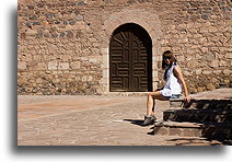 Enclosed Courtyard::Loreto, Baja California, Mexico::