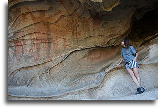 Prehistoric Paintings::Cochimi Indians, Baja California, Mexico::