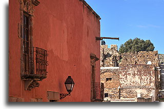 Two Balconies::Real de Catorce, San Luis Potosi, Mexico::