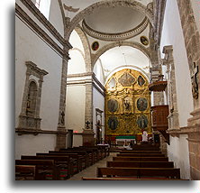 Gilded Wooden Altar::San Ignacio, Baja California, Mexico::