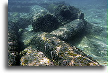 Remains of the Jetty::Caesarea, Israel::