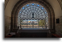 Altar with the View::Dominus Flevit, Jerusalem, Israel::