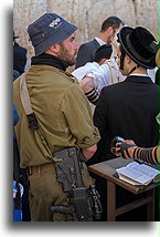 Soldier at Prayer::Western Wall, Jerusalem, Israel::