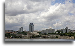 View from the Bosporus Strait::Dolmabahçe Palace, Istanbul, Turkey::