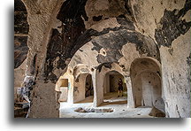 Grave in the floor::Keşlik Monastery, Cappadocia, Turkey::