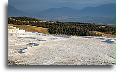 Dry Travertine Terraces::Pamukkale, Turkey::