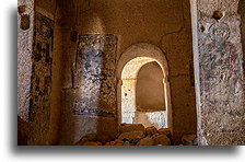 Frescoes on the Wall::Selime Cathedral, Cappadocia, Turkey::