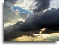 Clouds above New York Harbor::New York City, United States::