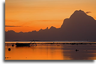 Moorea Island at Sunset::Moorea, French Polynesia::