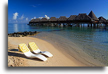 Two Beach Chairs::Hilton, Moorea::