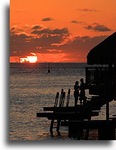 Couples at Sunset::Moorea, French Polynesia::